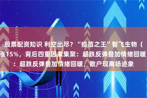 股票配资知识 利空出尽？“疫苗之王”智飞生物（300122）单日暴涨15%，背后四重因素集聚：超跌反弹叠加情绪回暖，散户现离场迹象