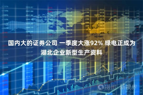 国内大的证券公司 一季度大涨92% 绿电正成为湖北企业新型生产资料